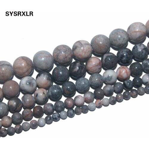 Free Shipping Natural Stone Pink Zebra Jaspers Round Loose Bead DIY Bracelet Necklace For Jewelry Making 4 6 8 10 12 MM Strand