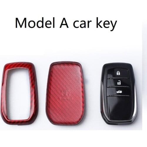 Carbon Fiber Remote Key Case Shell Cover For Toyota Alphard Estima Vellfire Prado Haice RHD LHD Accessories Styling