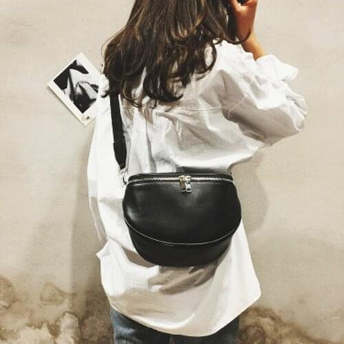 Black Korea Style Shell Bag Solid Color PU Leather Ladies Shoulder Bag Lady Crossbody Mini Bag Female Bags For Women 2020