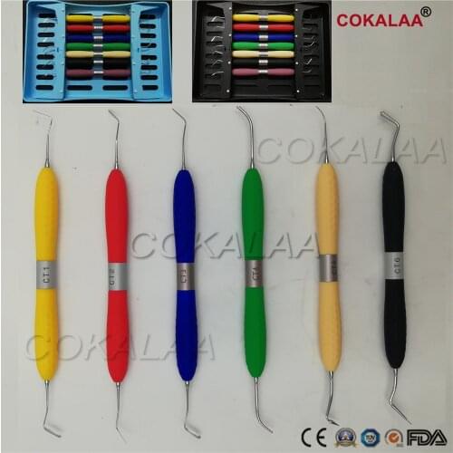 CT1-CT7 dental resin aesthetic restoration sculpture tools with high temperature sterilization box instrument kit