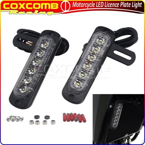 For Harley Cafe Racer Bobber Chopper Scooter ATV UTV Truck License Plate Taillights Motorcycle LED B6 Auxiliary Running Lamp