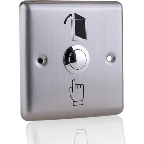 Electric Door Kits Release Stainless Steel Exit Push Button Switch Panel for Hollow Door Access Control System
