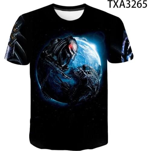 2020 New Alien Summer T-shirt Men Women Children 3D Printed T shirts Fashion Tops Boy Girl Kids Summer Short Sleeve Cool Tees