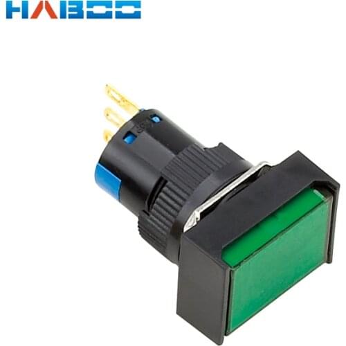 HABOO 16mm latching or momentary plastic push button switch IP65