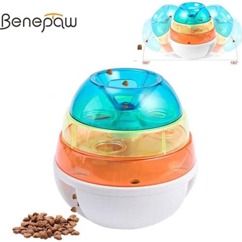 Benepaw Food Dispensing Interactive Toys For Dogs Detachable IQ Treat Pet Ball Puppy Play Slow Feed Adjustable Difficulty Level