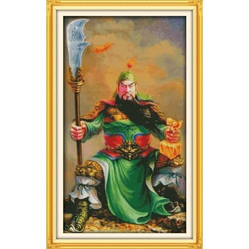 Kwan Kung (7) cross stitch kit people 18ct 14ct 11ct count print canvas stitches embroidery DIY handmade needlework