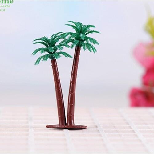 ZOCDOU 1 Piece 6cm Indonesia Philippines Coco Coconut Palm Tree Cocos Nucifera Small Statue Figurine Crafts Ornament Miniatures