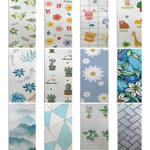 Frosted glass film window sticker anti-lighting opaque window sticker toilet bathroom privacy shading film