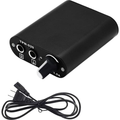 New Mini Tattoo Power Supply Set TPN-020 Tattoo Motor Machine Power Supply with Tattoo Clip Cord Foot Pedal Cord Tattoo Supply