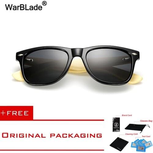 Fashion Bamboo Sunglasses Men Women Polarized Square Sun Glasses Mirror Reflective With HD Lens Eyewears Male oculos WarBLade