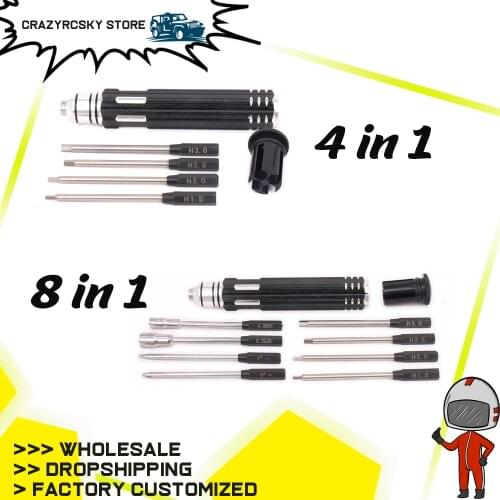 8 in 1 Hex Screwdrivers 4 in 1 Tools Kit Screw Driver Hexagon For Car Helicopter Plane Driver Kits Head Screw Phillips Drone