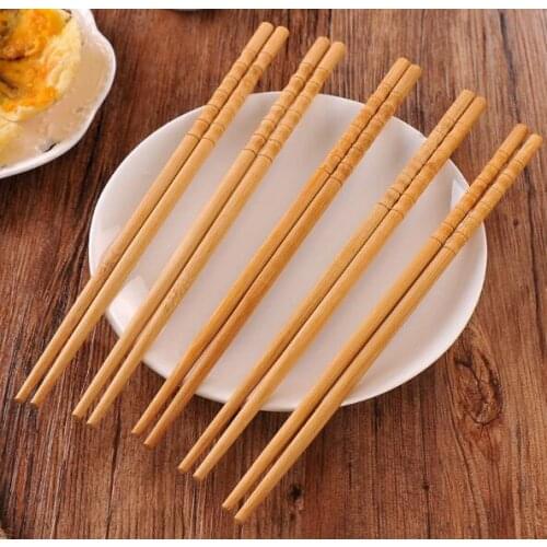 Natural Bamboo Chopsticks 24cm Chinese Chopsticks Kitchen Dining Bar Tableware