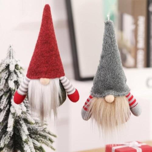 New Year Christmas Ornaments Faceless Old Man Christmas Tree Hanging Ornaments Decor Christmas Elderly Home Party Supplies