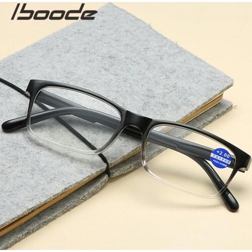 Iboode Anti Blue Rays Reading Glasses Men Women Hyperopia Presbyopic Glasses Fashion Gradient Color Computer Eyewear Male