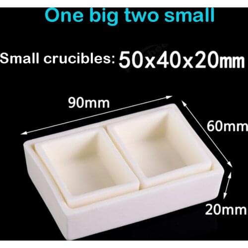 One Big Two Small 99% alumina Corundum crucible