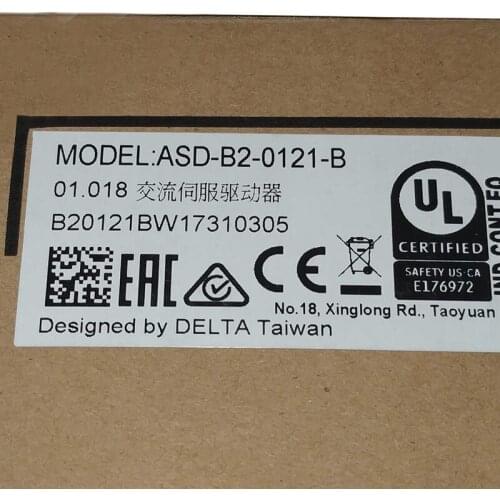 Original Delta 100W AC Servo Motor Driver Kit With Brake ECMA-C20401FS + ASD-B2-0121-B 0.32NM 3000RPM 40mm With 3M Cable