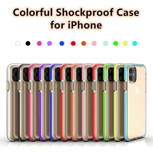 Transparent Anti-Knock Phone Case For iPhone 12 Pro 11 Max XR X 8 7 6S Plus TPU TPE Slim Cases Shockproof Protective Cover Soft