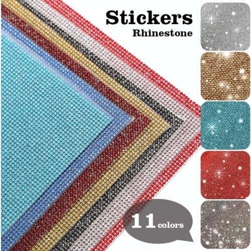 24x20cm Self Adhesive Acrylic Crystal Rhinestones Stickers For Car Decals Phone Scrapbooking Garment Accessories Diy Craft