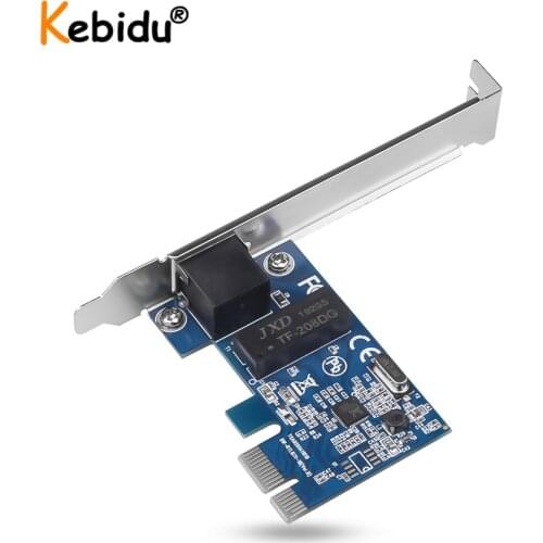 KEBIDU Gigabit Ethernet PCI-E Network Card Adapter Network Controller Card 10/100/1000Mbps RJ45 LAN Adapter Converter For PC