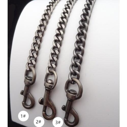Width 9mm Ancient Silver Metal Iron Bag Chain Single Shoulder Bag Parts Metal Straps Shoulder Bag Straps With Buckle 120cm
