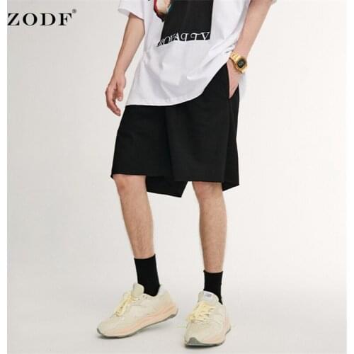 ZODF 2021 Summer Fashion Men Solid Shorts Cotton Comfortable Loose Drawstring Shorts Brand Pants High Quality HY0013