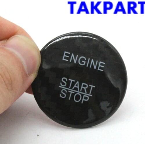 TAKPART Carbon Fiber Car Start Stop Button Cover Set for Mercedes Benz C Class GLC C200l
