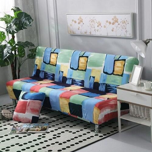 Universal Sofa Bed Cover Without Armrest All-inclusive Stretch Couch Cover Folding Slipcovers 160-190cm Furniture Protector