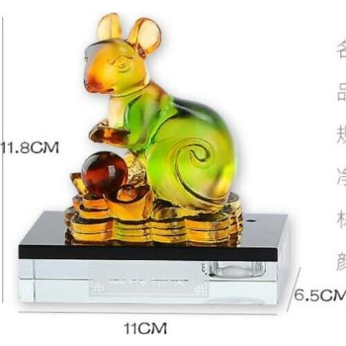 High - grade car perfume seat crystal glass mouse ornaments creative gifts