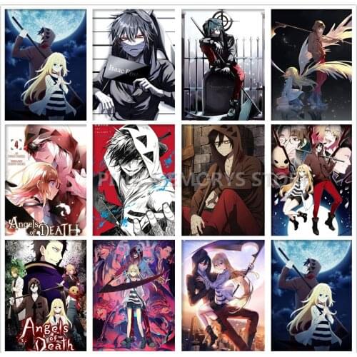 Japanese Angel of Death Poster Animation 5d Diy Diamond Painting Modern Style Diamond Mosaic Living Room Home Decoration