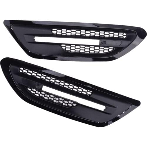 1 Pair Side Fender Grille Air Vent Outlet Trim Cover Decor Fit for BMW 5-Series F10 M5 Sedan 2011 2012 2013 2014 2015 2016 2017
