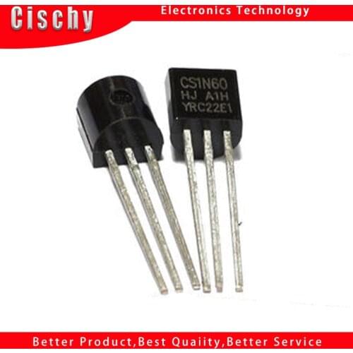 10pcs CS1N60 1N60 TO-92 N-Channel Power MOSFET 0.8A 600V