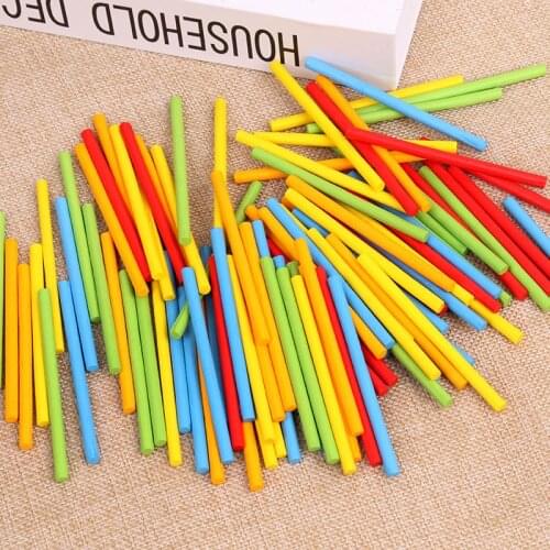 100Pcs/set Colorful Bamboo Counting Sticks Mathematics Montessori Teaching Counting Rod Kids Preschool Math Learning Toy