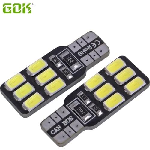 100pcs/Lot Canbus T10 12smd 5630 5730 LED car Light Canbus T10 led W5W canbus 194 5730 SMD car Led Reading Light Signal lamp