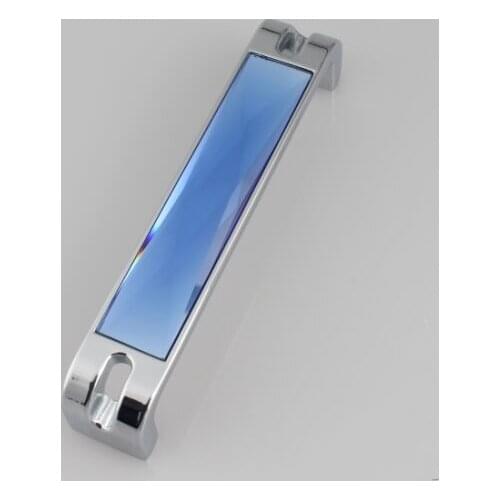 128mm modern fashion deluxe Blue Crystal Cabinet Handle Mauve Crystal Cupboard Pull 5" silver Dresser Drawer Funrinture handles