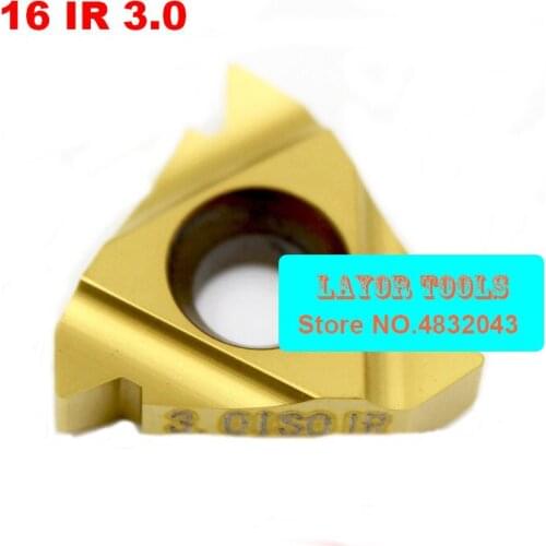16 IR 3.0 ISO ,Indexable Tungsten Carbide Threading Lathe Inserts for Threaded Lathe Holder,thread turning tool holders