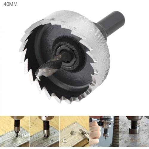 40mm HSS Hole Saw Cutter Drill Bits for Pistol Drills / Bench Drills / Magnetic Drills / Air Gun Drills HSS Hole Saw