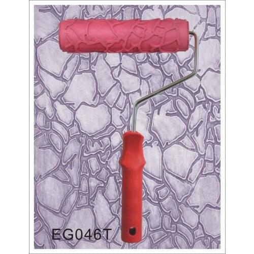 7" Rubber Roller Embossed Texture Pattern Paint Roller Home Decoration Paint Brush Background Wall Tool 7 Inch