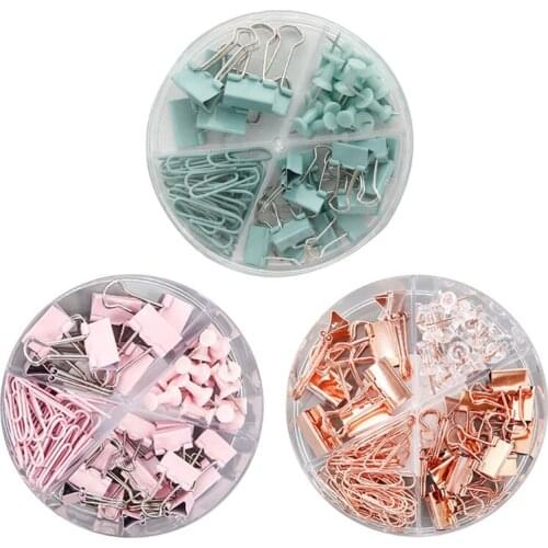 YYDS 72pcs Metal Paper Clip Multipurpose Thumbtacks Office Document Long Tail Clips