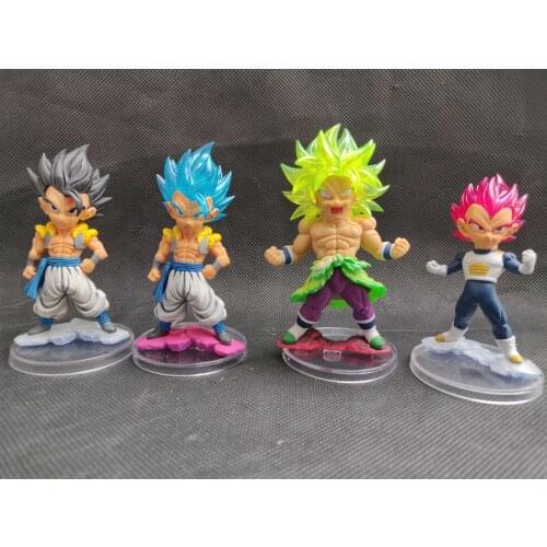 Bandai Genuine Dragon Ball Gashapon Toys Son Goku Vegeta IV Q Version Action Figure Model Ornament Toys