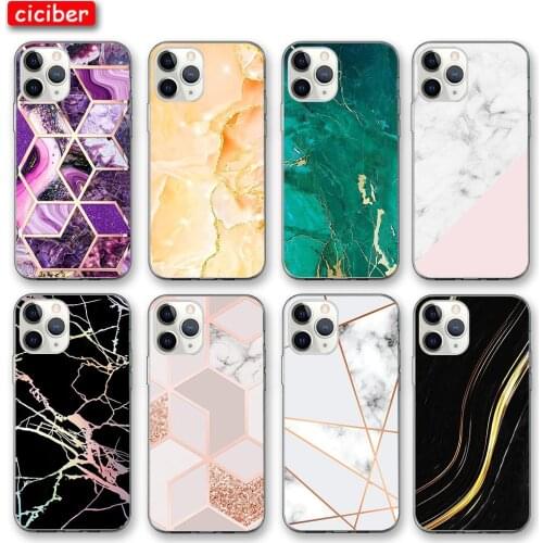 Color Marble Case For iPhone 12 11 Pro Max Cover for iPhone 12 X XR XS MAX 7 8 6 6S Plus 5S SE 2020 Soft Silicon TPU Phone Funda
