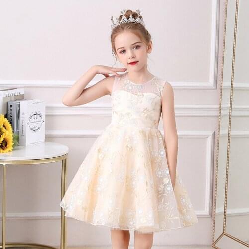 Elegant Girl Dress Girls 2021 Summer Fashion Pink Lace Big Bow Party Tulle Flower Princess Wedding Dresses Baby Girl dress 3 Age