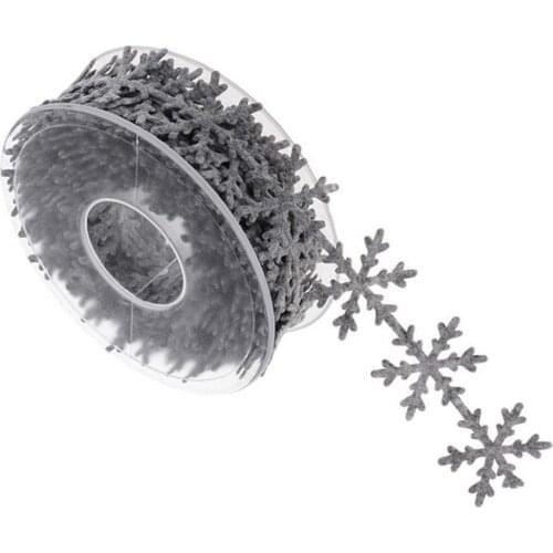 Hot Sale 5M Durable Christmas Snowflake Ribbon Trim DIY Packaging Party Decorative Chain Rope Easy To Use