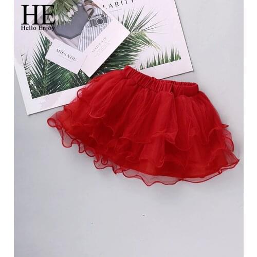 HE Hello Enjoy Baby Girls Clothing Princess Ballet Dance Fluffy Skirt Tutu For Girls Party Ball Gown Children Skirt 2 3 4 5T