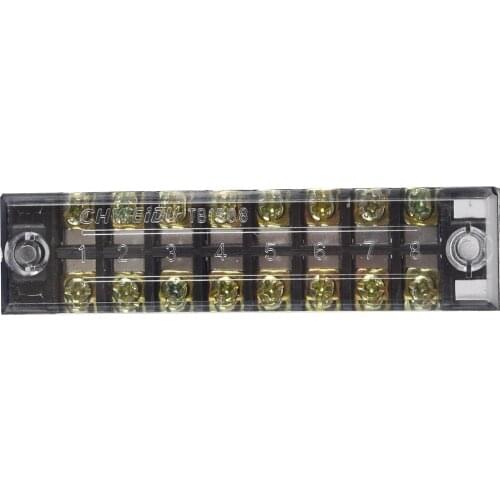 HHTL-600V 15A Dual Row 8P Screw Connector Electric Barrier Terminal Block