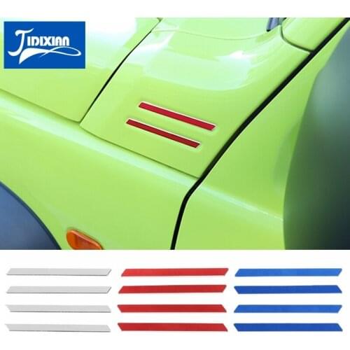 MOPAI Carbon Fiber Stickers Car A-pillar Corner Decorative Cover for Suzuki Jimny 2019+ Aluminum Alloy Exterior Accessories
