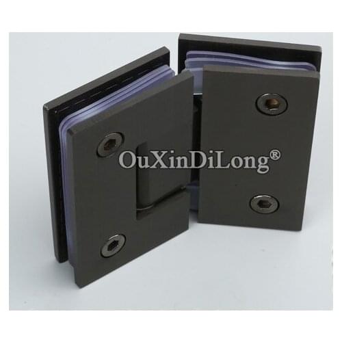 HOT 304 Stainless Steel Frameless Diamond Shower Glass Door Hinges 135 Degree Glass to Glass Fixed Holder Brackets