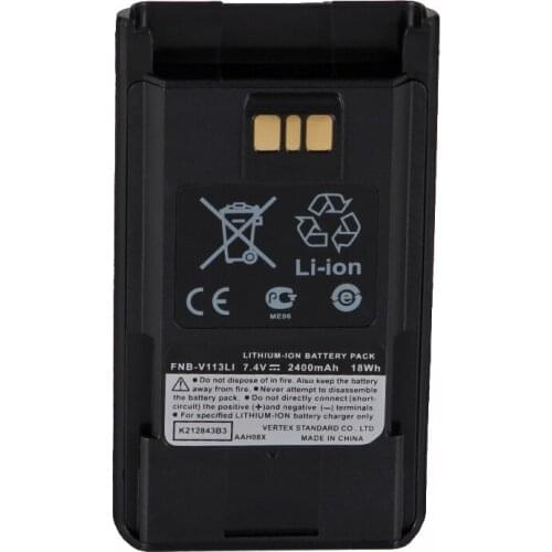 For Yaesu Vertex Walkie Talkie FNB-V113LI Li-ion Battery 2400mAh For VX-450 VX-451 VX-454 VX-459 Yaesu Vertex Radio