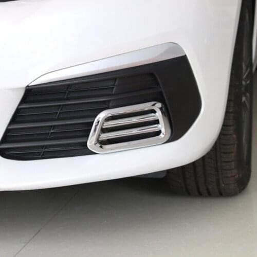 My Good Car Fog light trim strip Grille fog light decoration bright frame for Peugeot 308 Car accessories