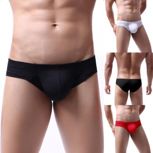 Mens Fashion Underpants Knickers Sexy Solid Briefs Shorts Underwear Pant Elastic Waistband Shorts Loose men Home Underpant