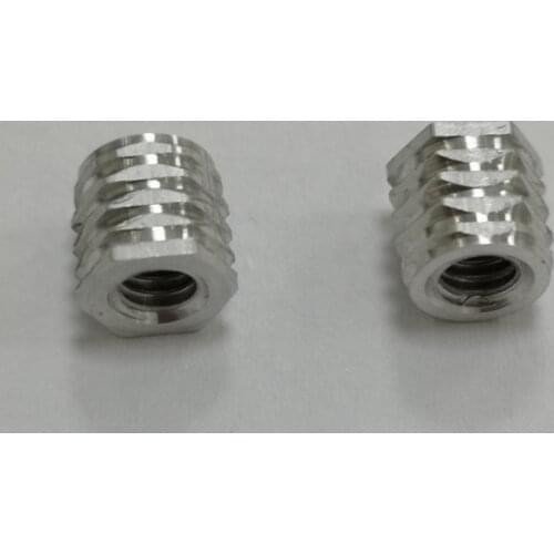 NFPA-M3/M3.5/M4/M5/M6/M8 256/440/632/832/024/032/0420/0518 Press-In Threaded Inserts,Hexagonal, Aluminum